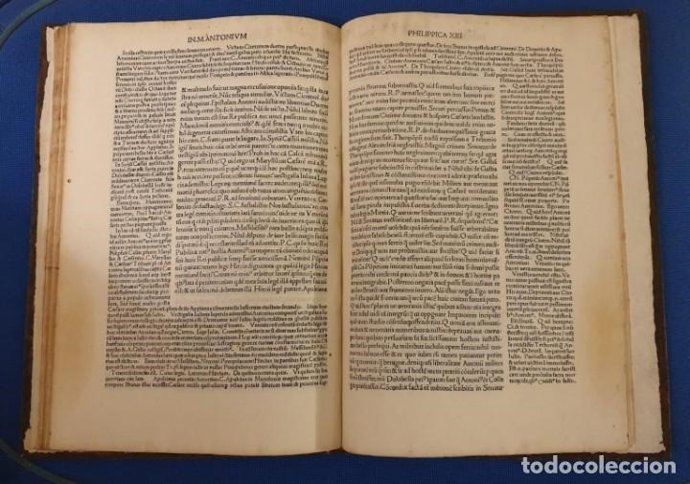 Incunable de 1494 las Filípicas de Cicerón en subasta en todocoleccion.Net