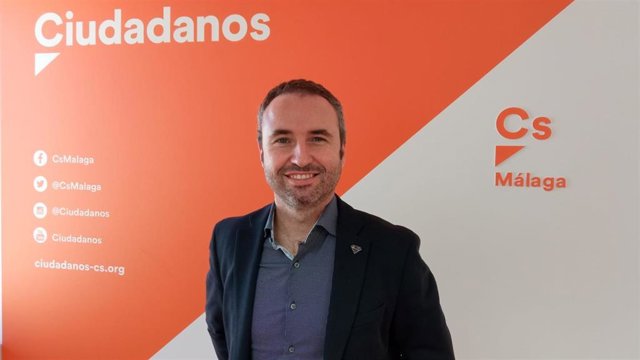 Archivo - El coordinador de Ciudadanos Málaga, Guillermo Díaz, en una imagen de archivo
