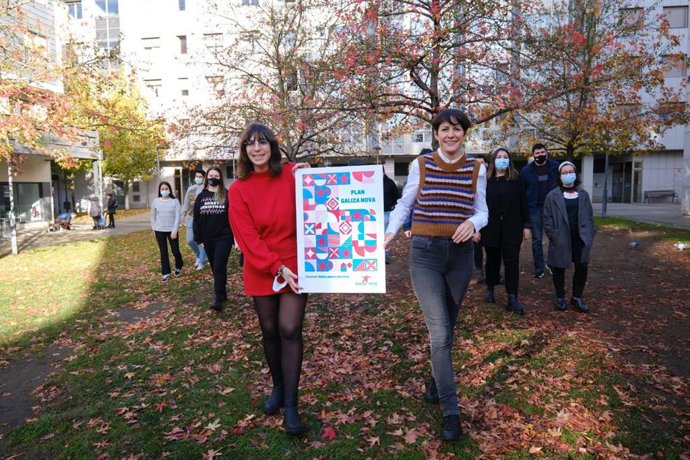 Ana Pontón en un acto de Galiza Nova en Pontevedra