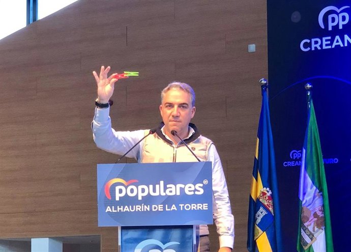 Elías Bendodo, presidente del PP de Málaga, en el Congreso Local del PP de Alhaurín de la Torre