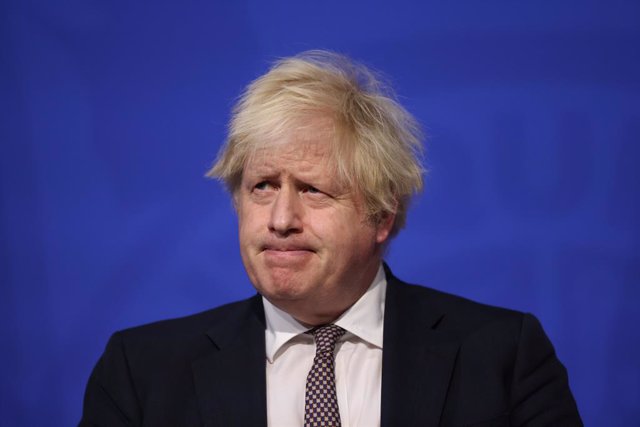 27 November 2021, United Kingdom, London: UK Prime Minister Boris Johnson attends a media briefing in Downing Street on the latest updates regarding the coronavirus (Covid-19). Photo: Hollie Adams/PA Wire/dpa