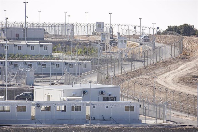 Nuevo centro de internamiento para migrantes en Samos, Grecia