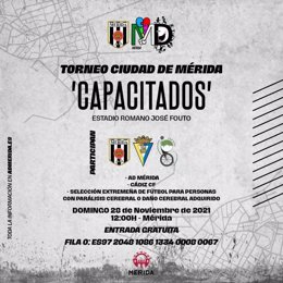 Cartel del Torneo Ciudad de Mérida "Capacitados"