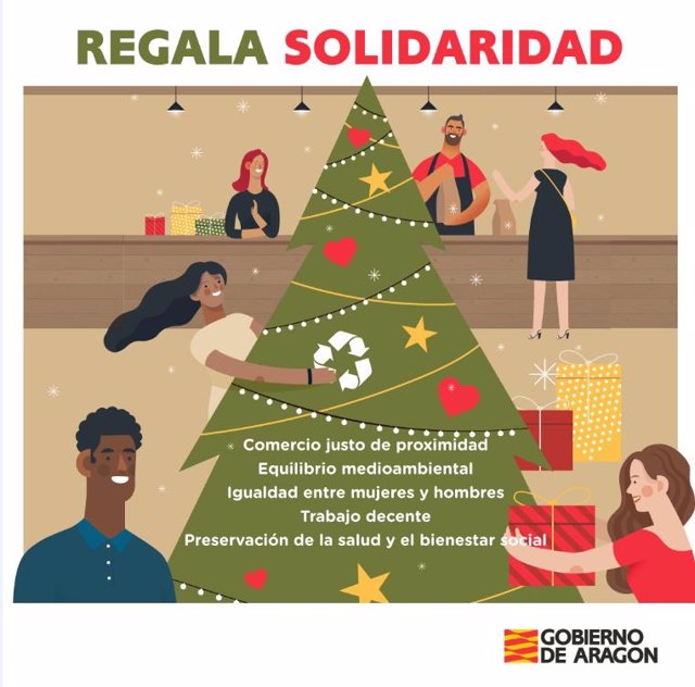 El Gobierno de Aragón anima a comprar productos de Comercio justo con la campaña 'Regala solidaridad'.