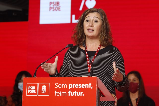 La secretaria general del PSIB-PSOE y presidenta de Baleares, Francina Armengol, durante la segunda jornada del 14º Congreso del PSIB-PSOE.