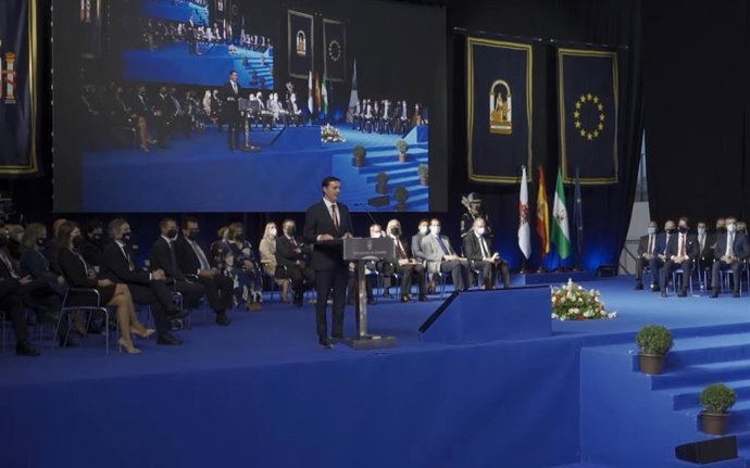 El presidente de la Diputación de Almería interviene en el acto por el Día de la Provincia celebrado en Purchena.