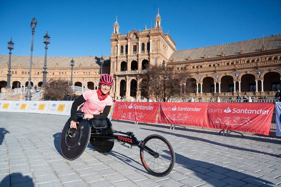 La paratriatleta española Eva Moral