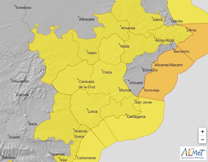 Aviso amarillo por rachas de viento que pueden alcanzar los 70 kilómetros por hora