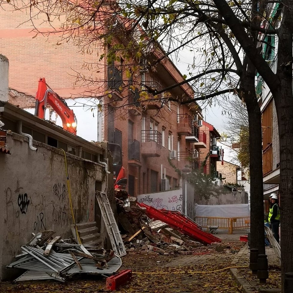 Imagen del terribo de una vivienda unifamiliar afectada por la Línea 7B de Metro de Madrid en San Fernando de Henares