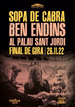 Cartell del concert de Sopa de Cabra al Palau Sant Jordi de Barcelona 