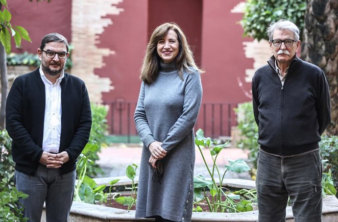 Els nous membres del Consell Valenci de Cultura, Xavier Aliaga, Marta Alonso i Vicent Torrent.