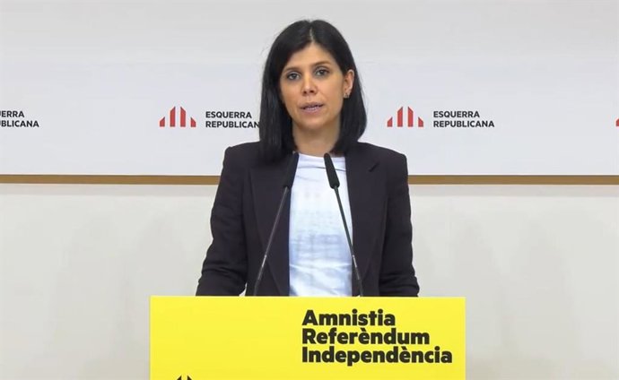Archivo - La secretaria general adjunta y portavoz de ERC, Marta Vilalta, en rueda de prensa