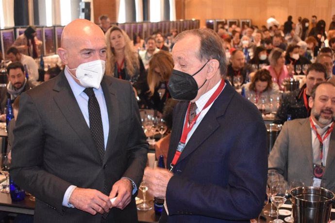 Carnero, durante su participación en el certamen vinícola en Peñafiel.