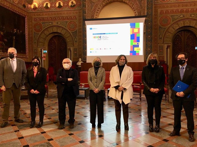 Presentación de la Conferencia Mundial de Educación Superior en el paraninfo de la UB