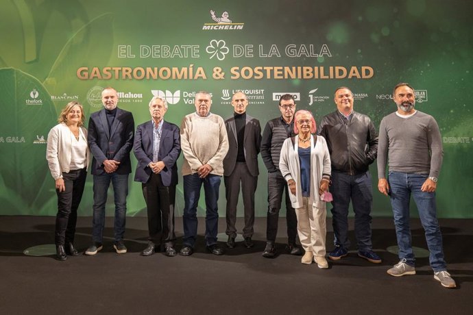 Participantes en el debate 'Gastronomía&Sostenibilidad', organizado en Valncia por la Guia Michelin