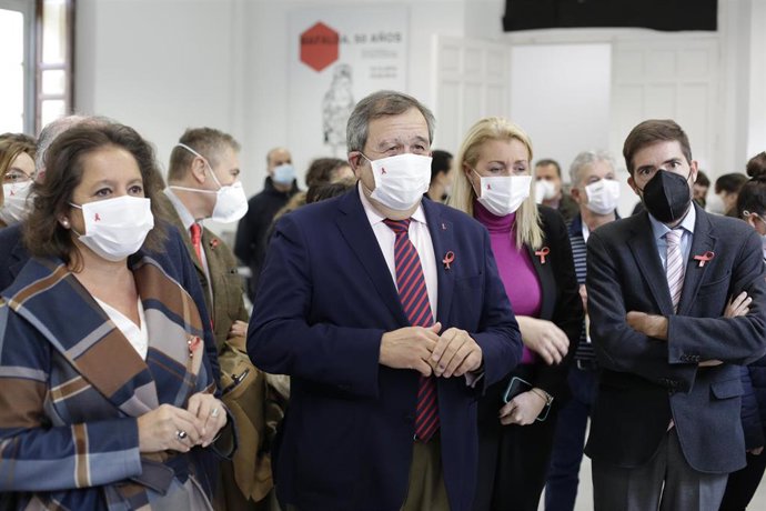 Catalina García, en el acto de entrega de premios de la XXVI Edición del concurso de carteles y otros soportes con motivo del Día Mundial de Lucha contra el Sida 2021