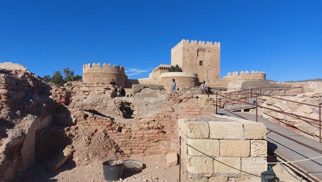 Segundo recinto de La Alcazaba de Almería, donde se está interviniendo arqueológicamente