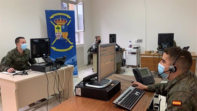 Militares del Ejército de Tierra en labores de rastreo del Covid-19 en el Principado de Asturias