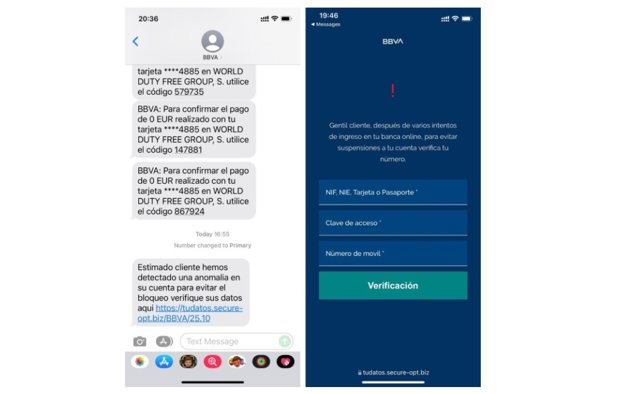El último bulo sobre BBVA que intenta robar credenciales bancarias 'online'.