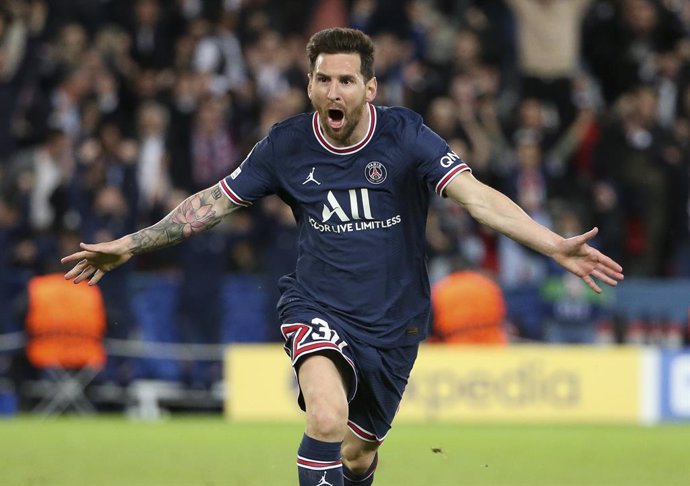 Archivo - Lionel Messi of PSG celebrates his goal during the UEFA Champions League, Group A football match between Paris Saint-Germain and Manchester City on September 28, 2021 at Parc des Princes stadium in Paris, France - Photo Jean Catuffe / DPPI