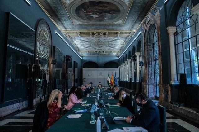 Reunión del Consejo de Gobierno de la Junta de Andalucía presidida por Juanma Moreno 
