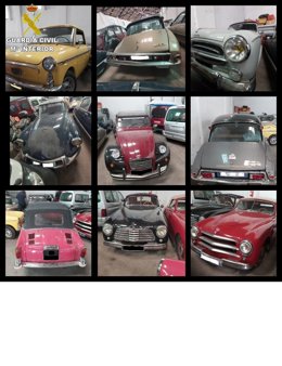 Recuperados en Algeciras (Cádiz) once vehículos históricos robados en Francia en una operación con cinco detenidos