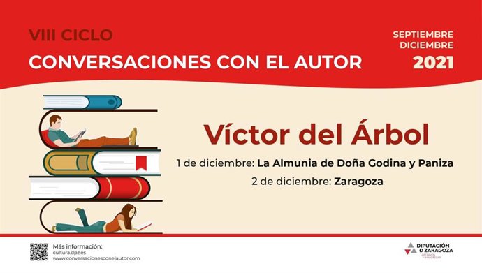 El escritor Victor del Árbol se encontrará con sus lectores en Paniza, La Almunia y Zaragoza