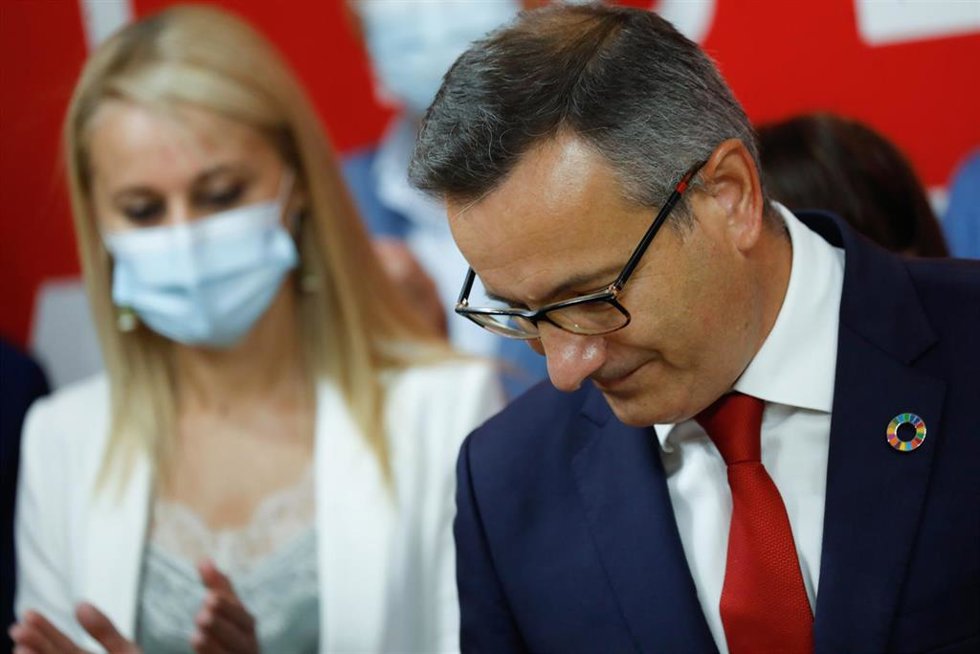 Archivo - Diego Conesa tras anunciar que no optará a la reelección como secretario general del PSRM