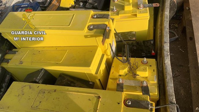 Baterías recuperadas en la Sagra