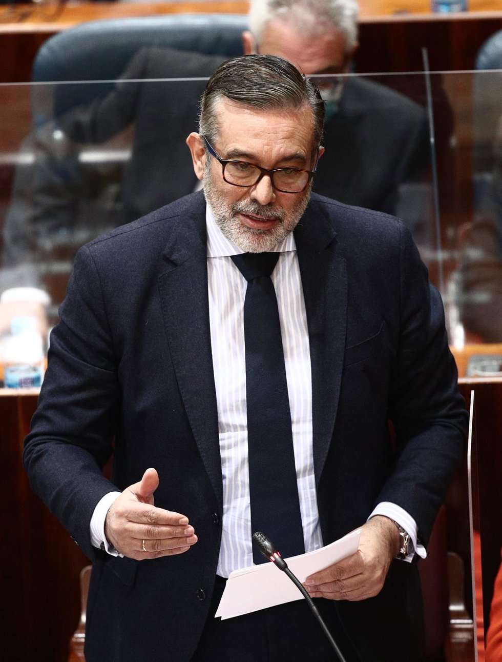 Archivo - El consejero de Presidencia, Justicia e Interior de la Comunidad de Madrid, Enrique López.