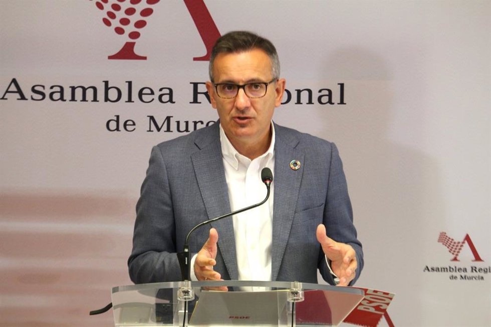 Imagen de Diego Conesa, en la rueda de prensa