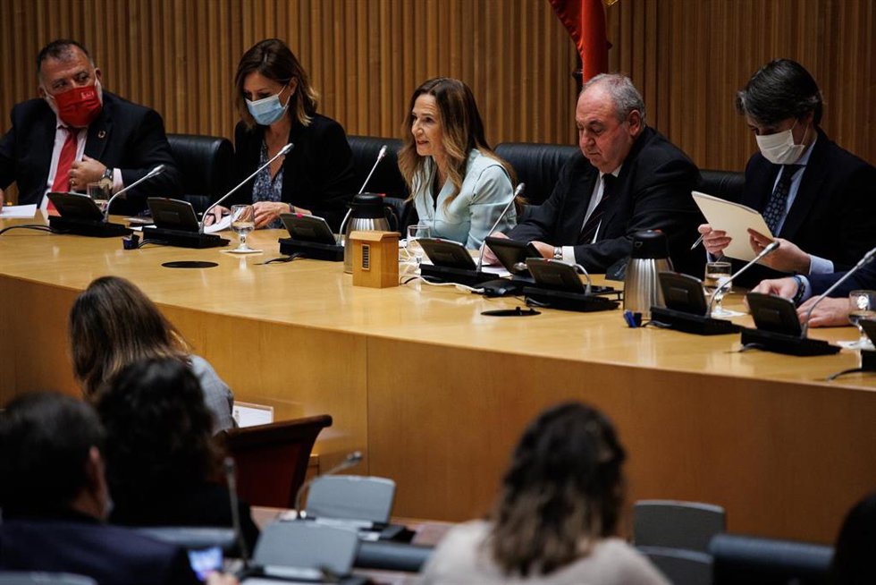 La exdirectora de CEAR en Euskadi y candidata a adjunta segunda al Defensor del Pueblo, Patricia Bárcena; y la exdiputada popular y candidata a adjunta primera del Defensor del Pueblo ,Teresa Jiménez Becerril.
