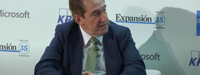 El presidente de Mapfre, Antonio Huertas, durante su intervención en el 'XII Encuentro del Sector Financiero' organizado por KPMG y el diario 'Expansión'