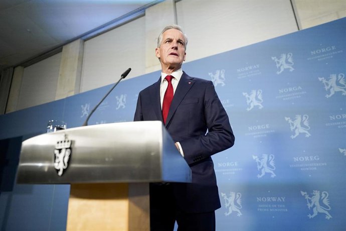 Archivo - El primer ministro de Noruega, Jonas Gahr Store. 