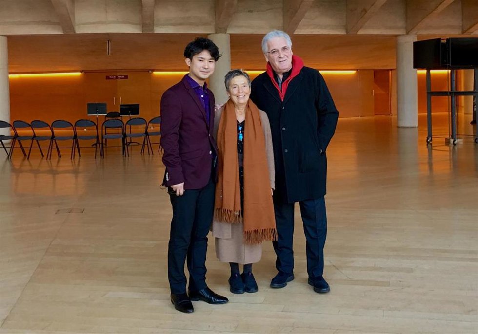 (I-D) Fumiaki Miura, Maria Joao Pires Y Pinchas Zukerman En El Auditori