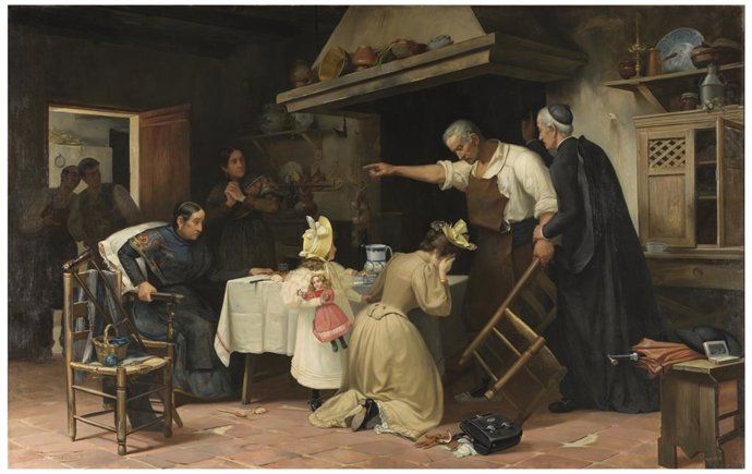 Archivo - El cuadro '¡Perdonar nos manda Dios!'