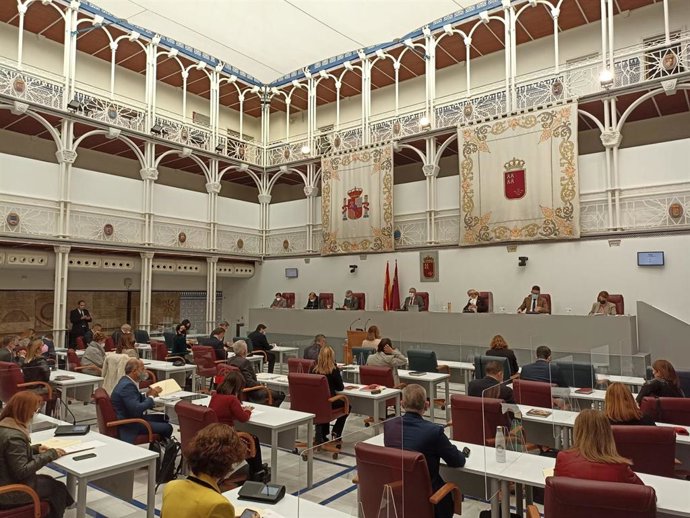 Imagen del debate y votación, por el sistema de lectura única, del proyecto de reforma parcial del reglamento de la Asamblea Regional