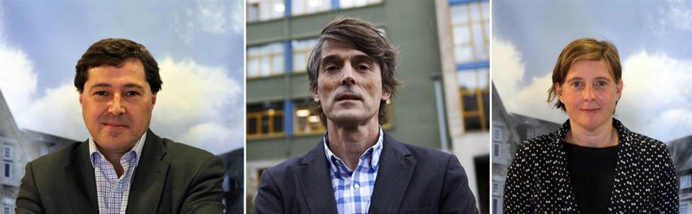De izda a dcha, José Carlos García Cabrero; Franciso Matorras y María Boloqui
