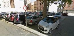 Archivo - Parcela habilitada como aparcamiento entre las calles Los Yerros y Hosptal Viejo, en el barrio de La Villanueva de Logroño