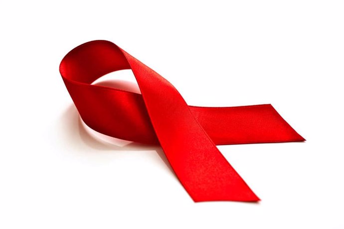 Lazo rojo que simboliza la lucha contra el SIDA