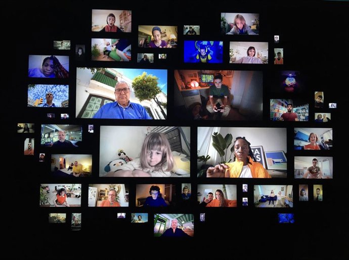 Obra de la exposición 'Homo Ludens. Videojocs per entendre el present' en el CaixaForum de Barcelona.