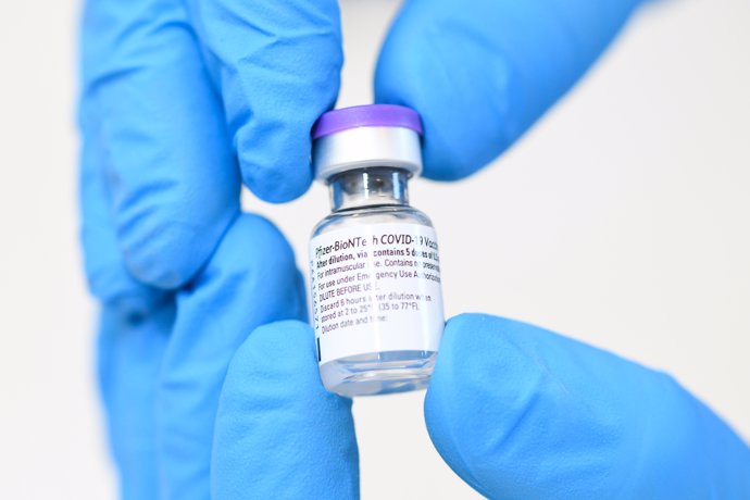  vial of BioNTech/Pfizer vaccine.