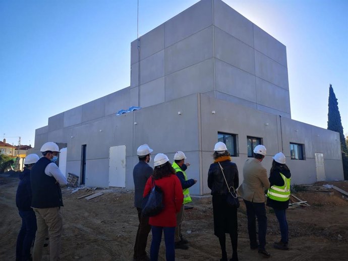 Obras del teatro-auditorio de Salteras