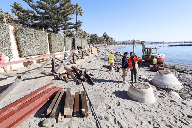 El Ayuntamiento de Marbella anuncia que las obras de emergencia tras el temporal finalizarán en Navidad