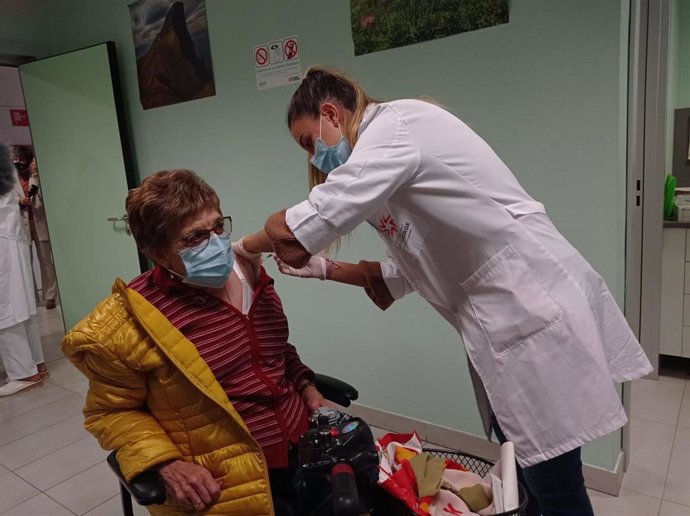 Vacunación en el centro de salud Almozara