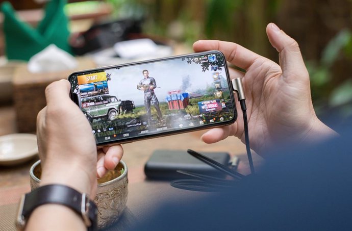 El videojuego PUBG en un smartphone.