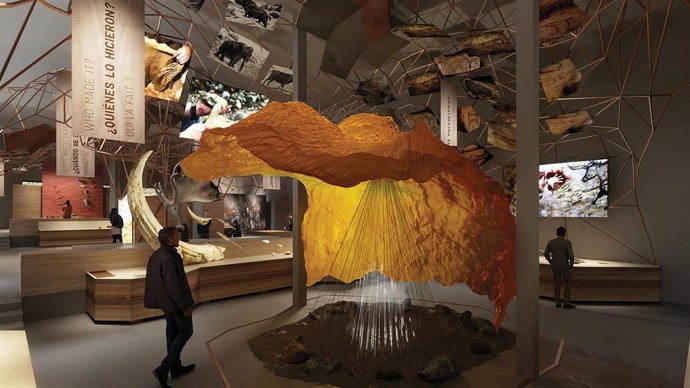 Ilustración del proyecto museográfico del Centro de Arte Rupestre.