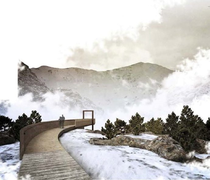 Imagen de como quedará el futuro mirador.