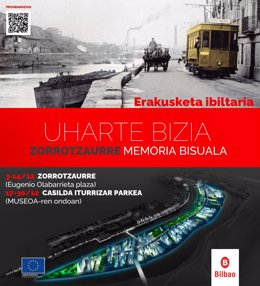 Cartel de la muestra ''Memoria visual de Zorrotzaurre', que se inaugura el viernes en Bilbao.