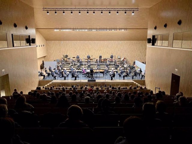 La Banda de Música de Bilbao en un concierto.